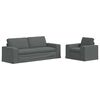 vidaXL Sofa Set 2 pcs Dunkelgrau 222 x 80 x 82 cm Stoff