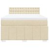 vidaXL Boxspringbett mit Matratze Creme 140x200 cm Stoff