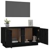 vidaXL TV-Schrank Schwarz 80x35x40,5 cm Massivholz Kiefer