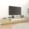 vidaXL TV-Schrank mit LED-Leuchten Sonoma-Eiche 260x35x40 cm