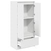 vidaXL Schrank mit Schublade Wei&szlig; 55,5x34x119,5 cm Holzwerkstoff