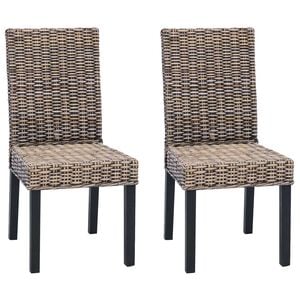 vidaXL Esszimmerstuhl GENDT 2 stk. Schwarz gewaschen 45 x 54 x 93 cm
