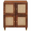 vidaXL Sideboard Braun 60 x 33.5 x 75 cm Rohr und massives Mangoholz