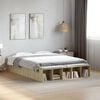 vidaXL Bettgestell Sonoma-Eiche 120x200 cm Holzwerkstoff