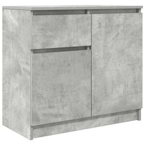 vidaXL Sideboard mit Schublade Betongrau 71x35x65 cm Holzwerkstoff