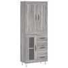 vidaXL Highboard Grau Sonoma 69,5x34x180 cm Holzwerkstoff