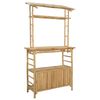 vidaXL Outdoor Bartisch Natur 110 x 50 x 210 cm Bambus