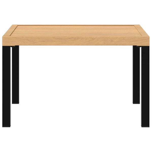 vidaXL Garten-Couchtisch Schwarz 65x65x40 cm Aluminium