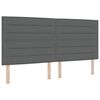 vidaXL Boxspringbett mit Matratze Dunkelgrau 200 x 200 cm Stoff