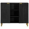 vidaXL Sideboard Schwarz 90x35x75 cm Holzwerkstoff