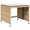 vidaXL 17-tlg. Garten-Essgruppe mit Kissen Beige Poly Rattan