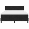 vidaXL LED Boxspringbett mit Matratze Schwarz 140 x 190 cm Samt