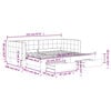 vidaXL Tagesbett Ausziehbar mit Schubladen Schwarz 90x200 cm Samt