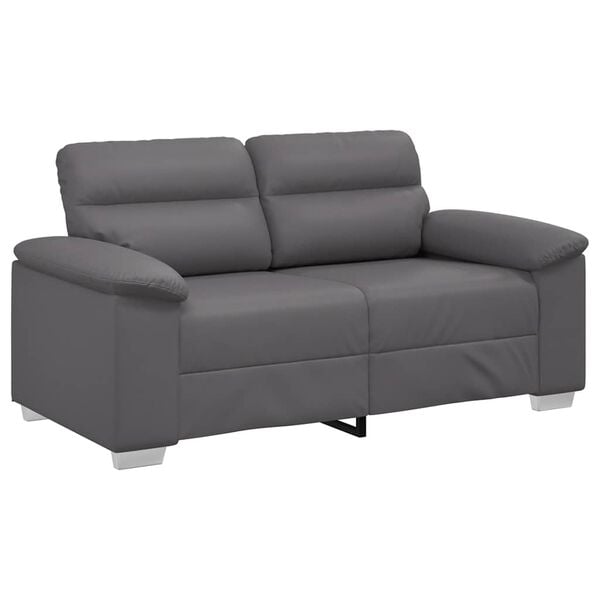 vidaXL 2-Sitzer-Sofa Grau 160x81x84 cm Kunstleder