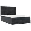 vidaXL Ottoman-Bett mit Matratzen & LEDs Schwarz 140x200 cm Samt