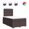 vidaXL Boxspringbett mit Matratze Dunkelbraun 120x200 cm Stoff