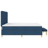 vidaXL Boxspringbett mit Matratze mit Kopfteil Blau 200 x 200 cm Stoff