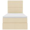 vidaXL Aufbewahrungsbett mit Matratze Creme 100 x 200 cm Polyester