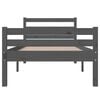 vidaXL Massivholzbett Grau 100x200 cm