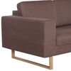vidaXL 3-Sitzer-Sofa Stoff Braun