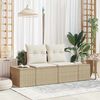 vidaXL Gartensofa Beige 123 x 62 x 69cm Poly-Rattan