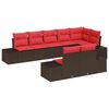 vidaXL Gartensofa-set 8 stk. Braun Poly-Rattan