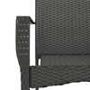 vidaXL 9-tlg. Garten-Essgruppe mit Kissen Schwarz Poly Rattan
