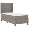 vidaXL Boxspringbett mit Matratze mit Kopfteil Taupe 200 x 80 cm Stoff