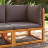 vidaXL Gartensofa-Ecke mit Kissen Holz Akazie & Seil