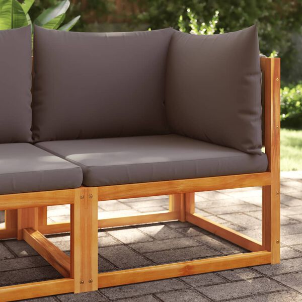 vidaXL Gartensofa-Ecke mit Kissen Holz Akazie & Seil