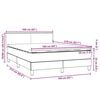 vidaXL Boxspringbett mit Matratze Hellgrau 160x210 cm Samt