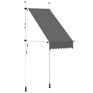 vidaXL Einziehbare Markise Handbetrieben 100 cm Anthrazit