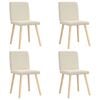 vidaXL Esszimmerstühle 4 Stk. Leinen