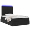 vidaXL Bett mit Stauraum und LED mit LED Schwarz 120 x 190 cm Samt