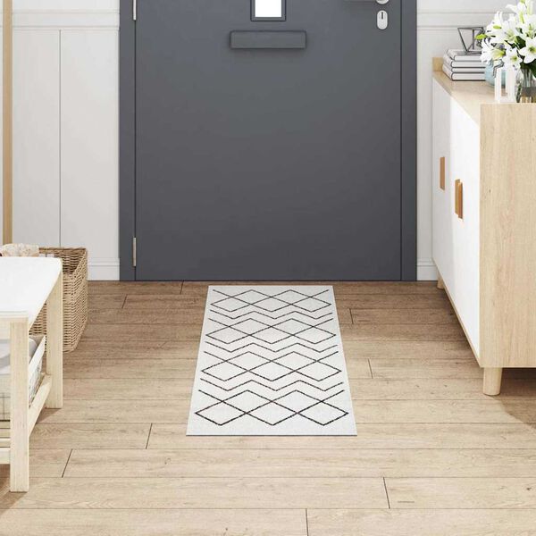 vidaXL Küchen Teppich Weiß 150 x 45 cm Samt