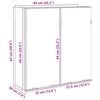 vidaXL Bad-Spiegelschrank Artisan-Eiche 64x20x66,5 cm Holzwerkstoff