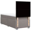 vidaXL Boxspringbett mit Matratze Taupe 90x190 cm Stoff