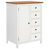 vidaXL Kleiderschrank 76x52x105 cm Eiche Massivholz