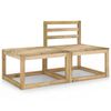 vidaXL 2-tlg. Garten-Lounge-Set Kiefernholz Gr&uuml;n Impr&auml;gniert