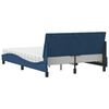 vidaXL Bett mit Matratze "Hanko" Blau 140x190 cm Stoff