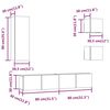 vidaXL 5-tlg. TV-Schrank-Set Hochglanz-Wei&szlig; Holzwerkstoff