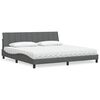 vidaXL Bett mit Matratze "Hanko" Dunkelgrau 200x200 cm Stoff