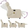 vidaXL Massagesessel Elektrisch Creme Stoff
