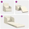 vidaXL Schlafsofa Creme 65 x 80 x 83 cm Samt