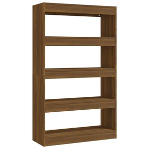 vidaXL B&uuml;cherregal/Raumteiler Braun Eichen-Optik 80x30x135 cm