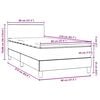 vidaXL Boxspringbett mit Matratze Hellgrau 80x210 cm Samt