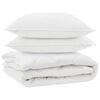 vidaXL Ganzjahresbettdecke mit Kissen 3 Stk. Wei&szlig; Mikrofaser