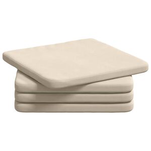 vidaXL Sitzkissen 4 stk. Mikrofaserstoff Beige 40 x 40 x 3 cm