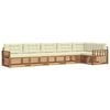 vidaXL Outdoor-Sofagarnitur mit Kissen 6 pcs Natur und Creme