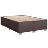 vidaXL Boxspringbett mit Matratze Dunkelbraun 140x190 cm Stoff